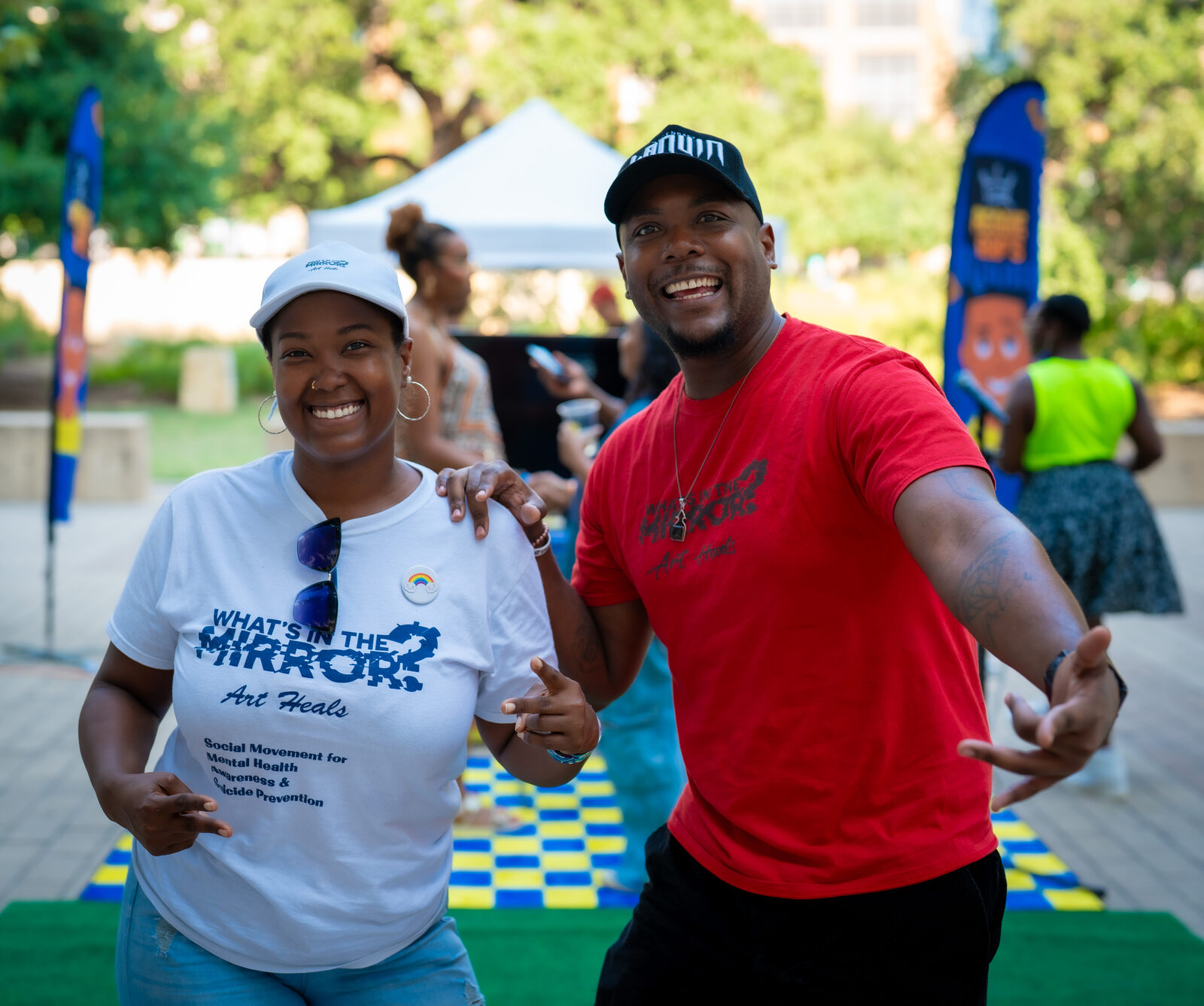 Guests celebrating together at a Reggie Rap's Party event