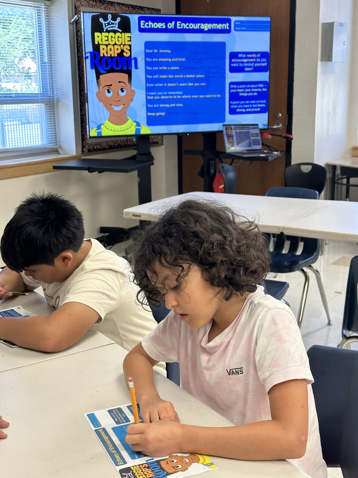 Reggie Rap's Room engaging students in a school and community program
